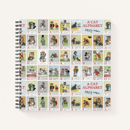 Carnet Alphabet de chat, Louis Wain (Devant)