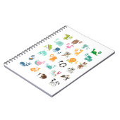 Carnet Alphabet de doodle animal (Côté gauche)