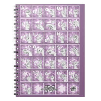 Carnet Alphabet digital allemand 4 - gris lavande /