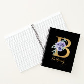 Carnet Alphabet D'Or B Avec Fleur Personnalisé (Intérieur)