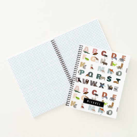 Carnet Alphabet Douillet ABC Animaux Nom Personnalisé Éco (Intérieur)