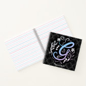 Carnet Alphabet G Monogramme manuscrit (Intérieur)