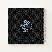 Carnet Alphabet L Monogramme écriture manuscrite (Dos)