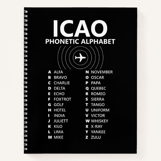 Carnet Alphabet phonétique de l'OACI Militaire – Édition  (Devant)