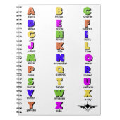 Carnet Alphabet phonétique de l'OTAN, coloré (Devant)