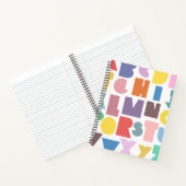 Carnet Alphabet rétro géométrique (Intérieur)