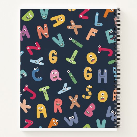 Carnet Alphabets Monster mignons (Dos)