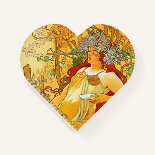 Carnet Alphonse Mucha Art Nouveau Automne