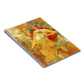 Carnet Alphonse Mucha Art Nouveau Automne (Côté Droit)