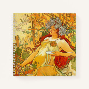 Carnet Alphonse Mucha Art Nouveau Automne
