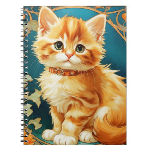 Carnet Alphonse Mucha Art Nouveau Chat