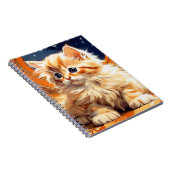 Carnet Alphonse Mucha Art Nouveau Chat orange (Côté Droit)
