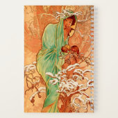 Carnet Alphonse Mucha Art Nouveau Hiver (Verso)