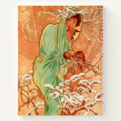 Carnet Alphonse Mucha Art Nouveau Hiver (Dos)