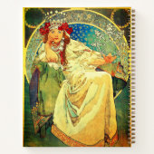 Carnet Alphonse Mucha Art Nouveau Princesse Hyacinth (Dos)