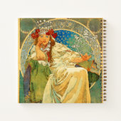 Carnet Alphonse Mucha Art Nouveau Princesse Hyacinth (Dos)