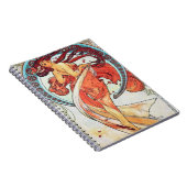 Carnet Alphonse Mucha Danse Vintage Art Nouveau peinture (Côté Droit)