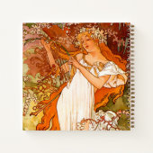 Carnet Alphonse Mucha Printemps Art Nouveau (Dos)
