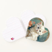 Carnet Alphonse Mucha Style Chat blanc (Intérieur)