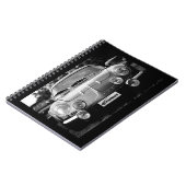 Carnet Alpine A110 in black and white (Côté gauche)
