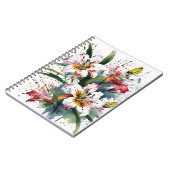 Carnet Alstroemeria - Fleurs aquarelles (Côté gauche)