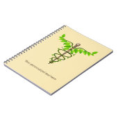 Carnet Alternative Médicale Caduceus Vert Feuilles Beige (Côté gauche)