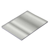 Carnet Aluminium brossé gris argenté métallique (Côté gauche)