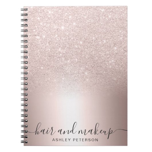 Carnet Aluminium métallique d'or de cheveux de maquillage (Devant)