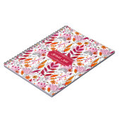 Carnet Alyssa Mae Foliage rose et orange (Côté gauche)