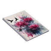 Carnet Amarante - Fleurs aquarelle (Côté Droit)