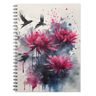 Carnet Amarante - Fleurs aquarelle