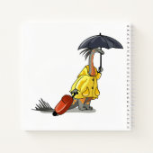 Carnet Amargasaurus Portant Un Parapluie Et Une Valise. (Dos)