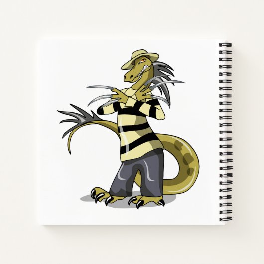 Carnet Amargasaurus Pose Comme Freddy Krueger. (Dos)