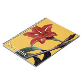 Carnet Amaryllis barrée (Côté gauche)