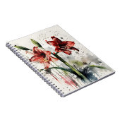 Carnet Amaryllis - Fleurs aquarelles (Côté Droit)