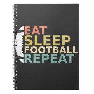Carnet Amateur De Football Mange Sleep Football Répétitio