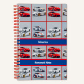 Carnet Amateurs de Voitures de Sport Tendances Rouges et  (Recto)