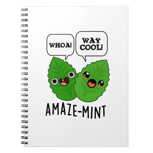 Carnet Amaze-mint Blague Feuilles de Menthe Pun  (Devant)