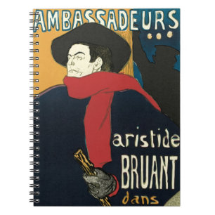 Carnet Ambassadeurs, Aristide Bruant par Toulouse Lautrec