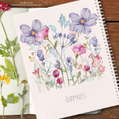 Carnet Ambiance romantique douce fleur sauvage Gratitude