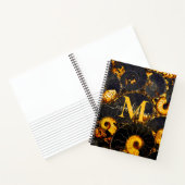 Carnet Ambre doré noir Nautilus motif, fossile (Intérieur)