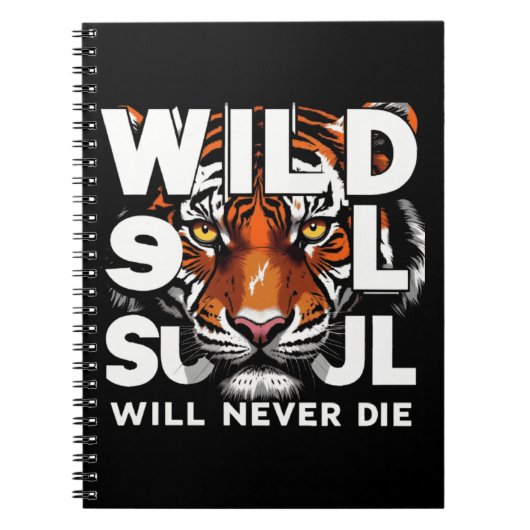 Carnet "Âme sauvage - Fierce Tiger Eyes Motivational Art" (Devant)