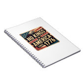 Carnet America Flag Decor No Kings In America Since 1776 (Côté Droit)