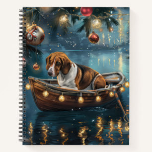 Carnet American English Foxhound Christmas Festive Voyage