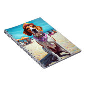 Carnet American English Foxhound on Beach, cadeau d'été (Côté Droit)