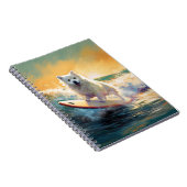Carnet American Eskimo Beach Surf Peinture (Côté Droit)