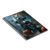 Carnet American Eskimo équitation moto Halloween effrayan (Côté Droit)