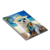 Carnet American Eskimo on Beach, cadeau d'été pour amoure (Côté Droit)