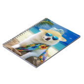 Carnet American Eskimo on Beach, cadeau d'été pour amoure (Côté gauche)