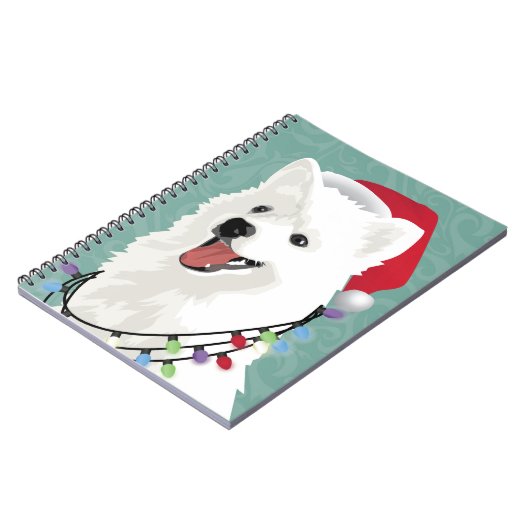Carnet American Eskimo Samoyé mignon Chien Chien Chien Ch (Côté gauche)